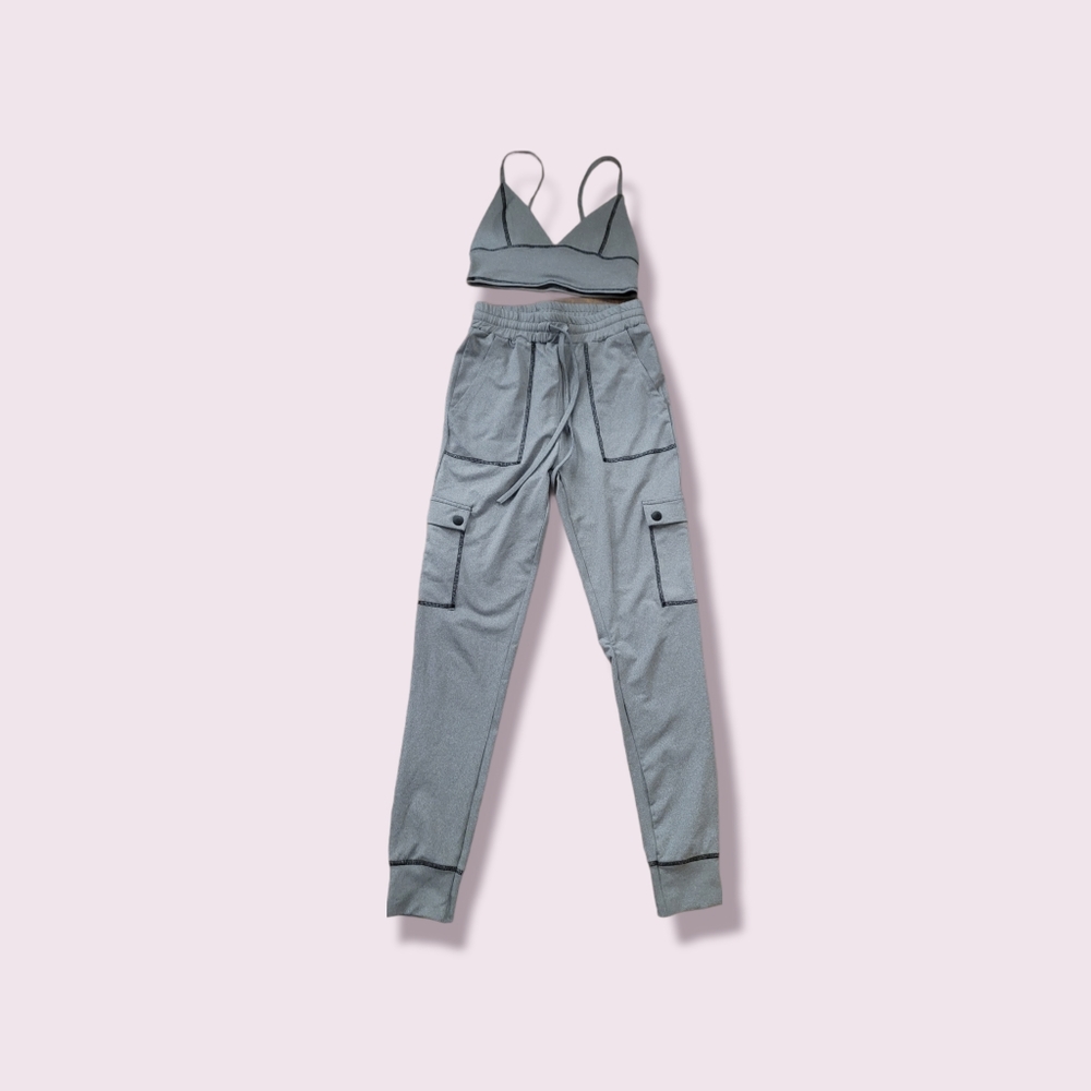 Gray Bralette & Matching Pants Set ⭐